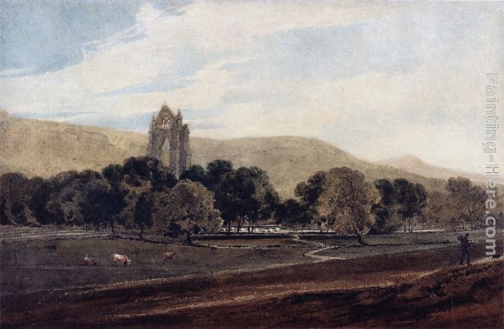 Thomas Girtin Distant View of Guisborough Priory, Yorkshire